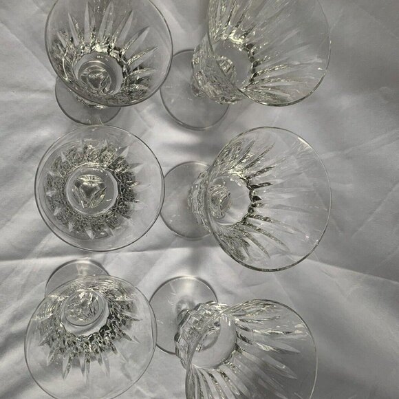 Tiffin Franciscan Princeton 17578 3 Wine Goblets 3 Water Goblets Vintage 1960's - Picture 12 of 15